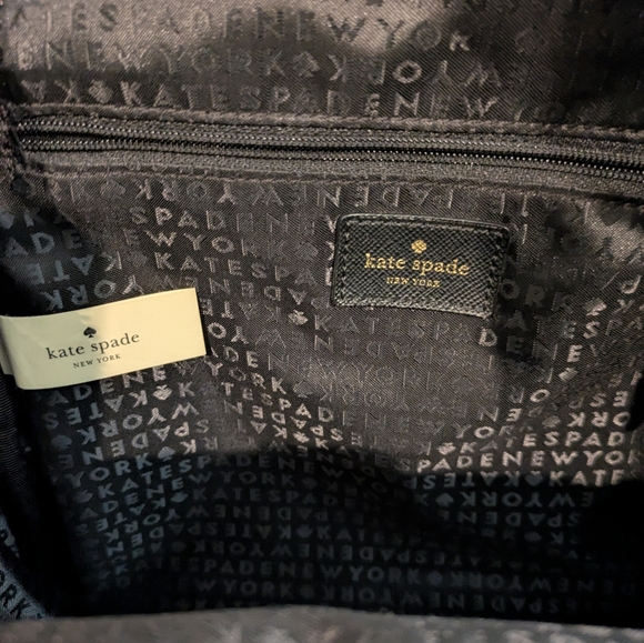 Kate Spade Chelsea Black Backpack with Gold Accents - Picture 6 of 7